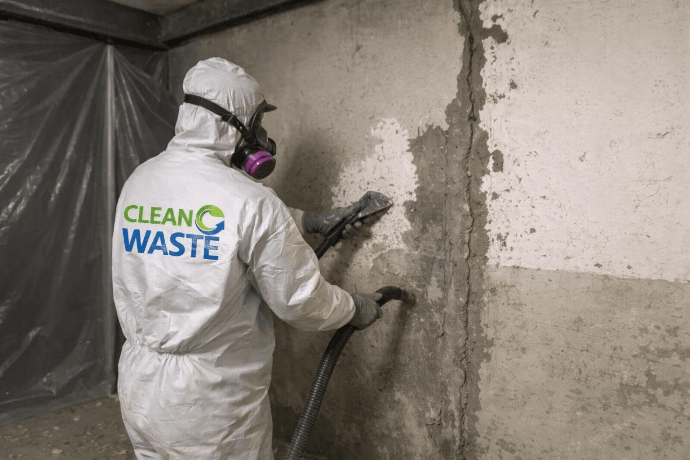 Paint tins and coatings waste ready for licensed disposal