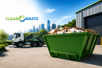 Rows of rental bins ready for delivery in Sydney