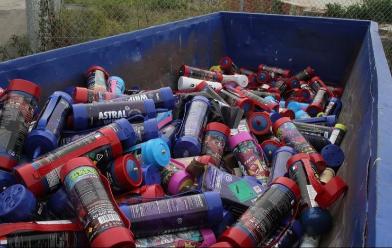 Licensed nitrous oxide canister collection at a Sydney business